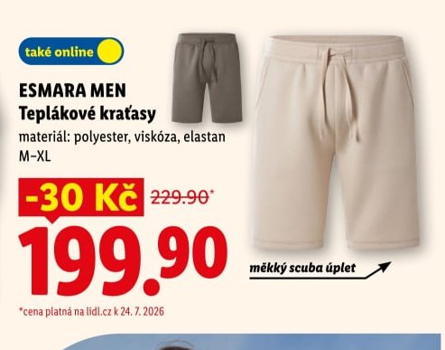 Esmara Men Teplákové kraťasy