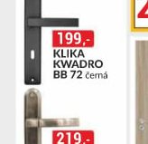 KLIKA KWADRO BB 72 černá