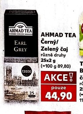 AHMAD TEA Černý/Zelený čaj - Kaufland aktualniletaky.eu