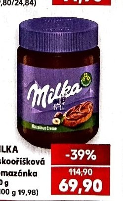 MILKA Lískooříšková pomazánka - Kaufland aktualniletaky.eu