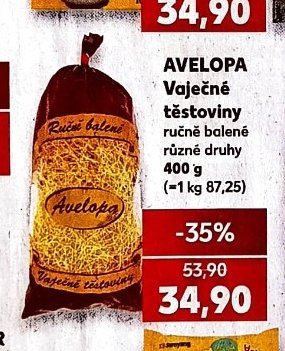 AVELOPA Vaječné těstoviny - Kaufland aktualniletaky.eu