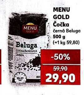 MENU GOLD Čočka černá Beluga - Kaufland aktualniletaky.eu