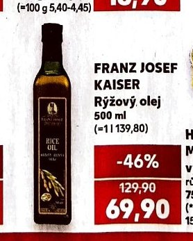 FRANZ JOSEF KAISER Rýžový olej - Kaufland aktualniletaky.eu