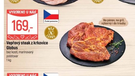 Vepřový steak z krkovice Globus - Globus aktualniletaky.eu