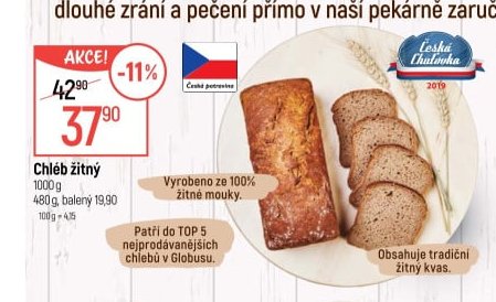 Chléb žitný - Globus aktualniletaky.eu