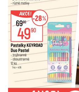 Pastelky KEYROAD Duo Pastel - Globus aktualniletaky.eu