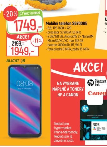 Mobilní telefon S6700BE - Globus aktualniletaky.eu