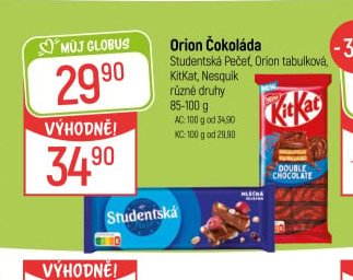 Orion Čokoláda - Globus aktualniletaky.eu