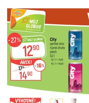 City perlivé víno plech 0,2 l - Globus aktualniletaky.eu