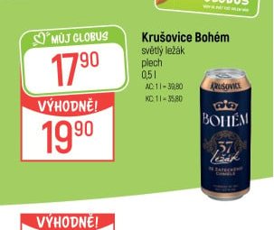 Krušovice Bohém světlý ležák - Globus aktualniletaky.eu