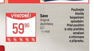 Savo Original dezinfekce - Globus aktualniletaky.eu