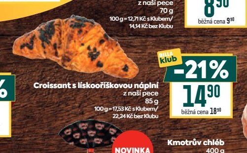 Croissant s lískooříškovou náplní - BILLA aktualniletaky.eu