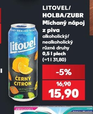 LITOVEL/HOLBA/ZUBR Míchaný nápoj z piva - Kaufland aktualniletaky.eu