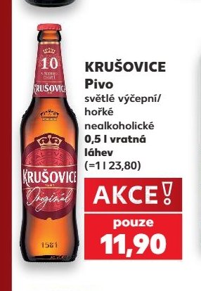 KRUŠOVICE Pivo světlé výčepní/hořké - Kaufland aktualniletaky.eu