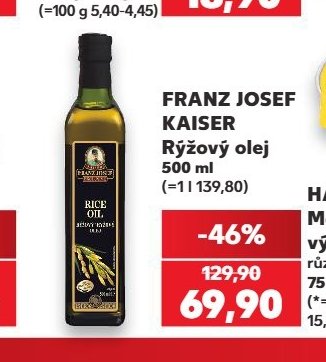 FRANZ JOSEF KAISER Rýžový olej - Kaufland aktualniletaky.eu