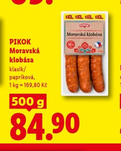 PIKOK Moravská klobása