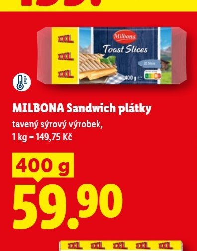MILBONA Sandwich plátky