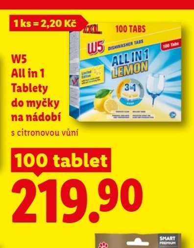 W5 All in 1 Tablety do myčky na nádobí