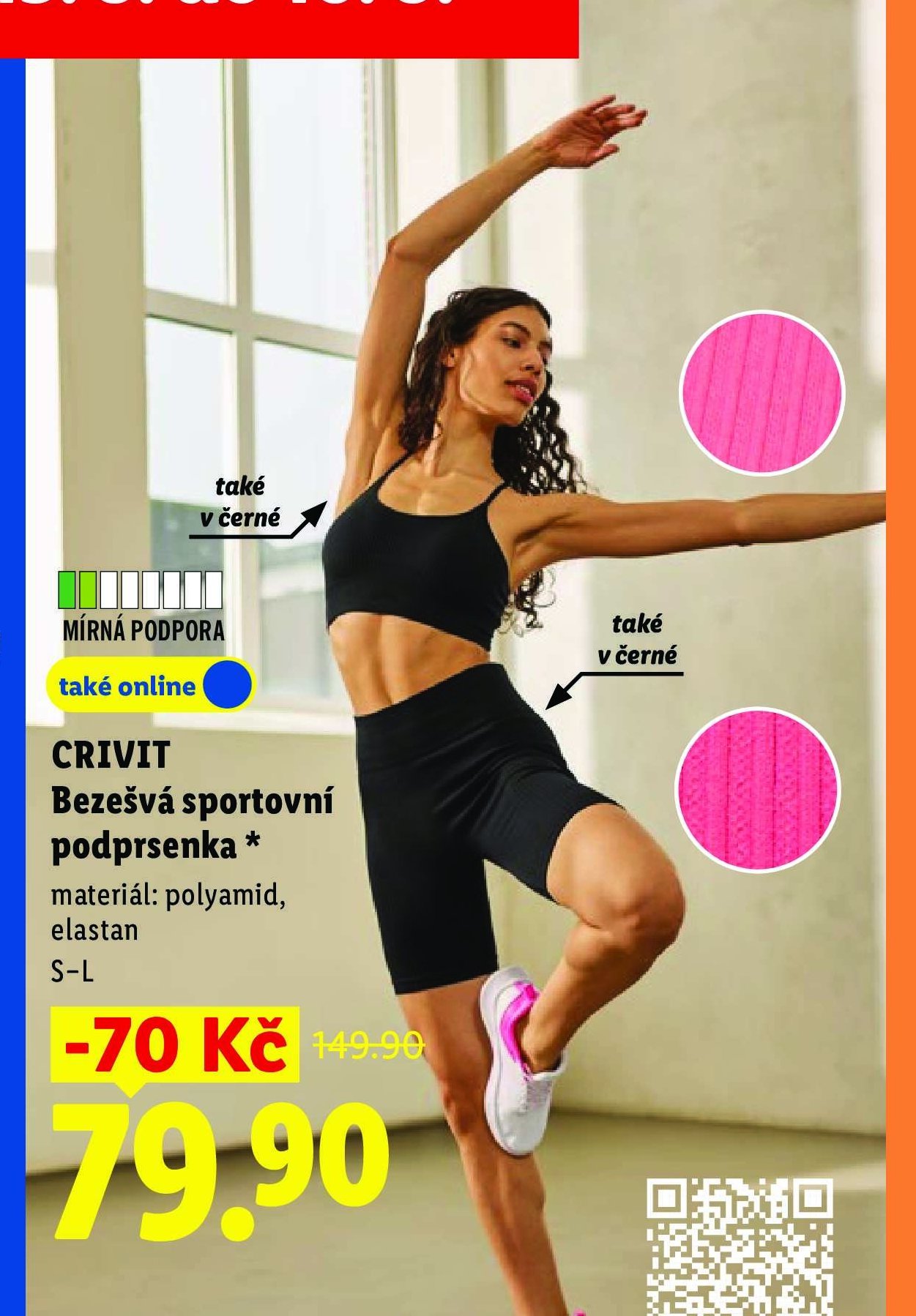 CRIVIT Bezešvá sportovní podprsenka