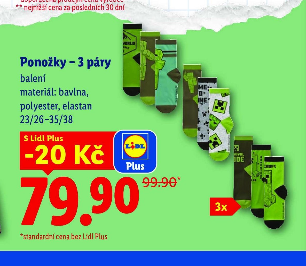 Ponožky - 3 páry