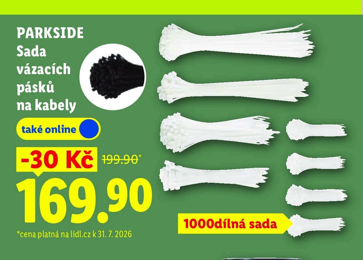 PARKSIDE Sada vázacích pásků na kabely