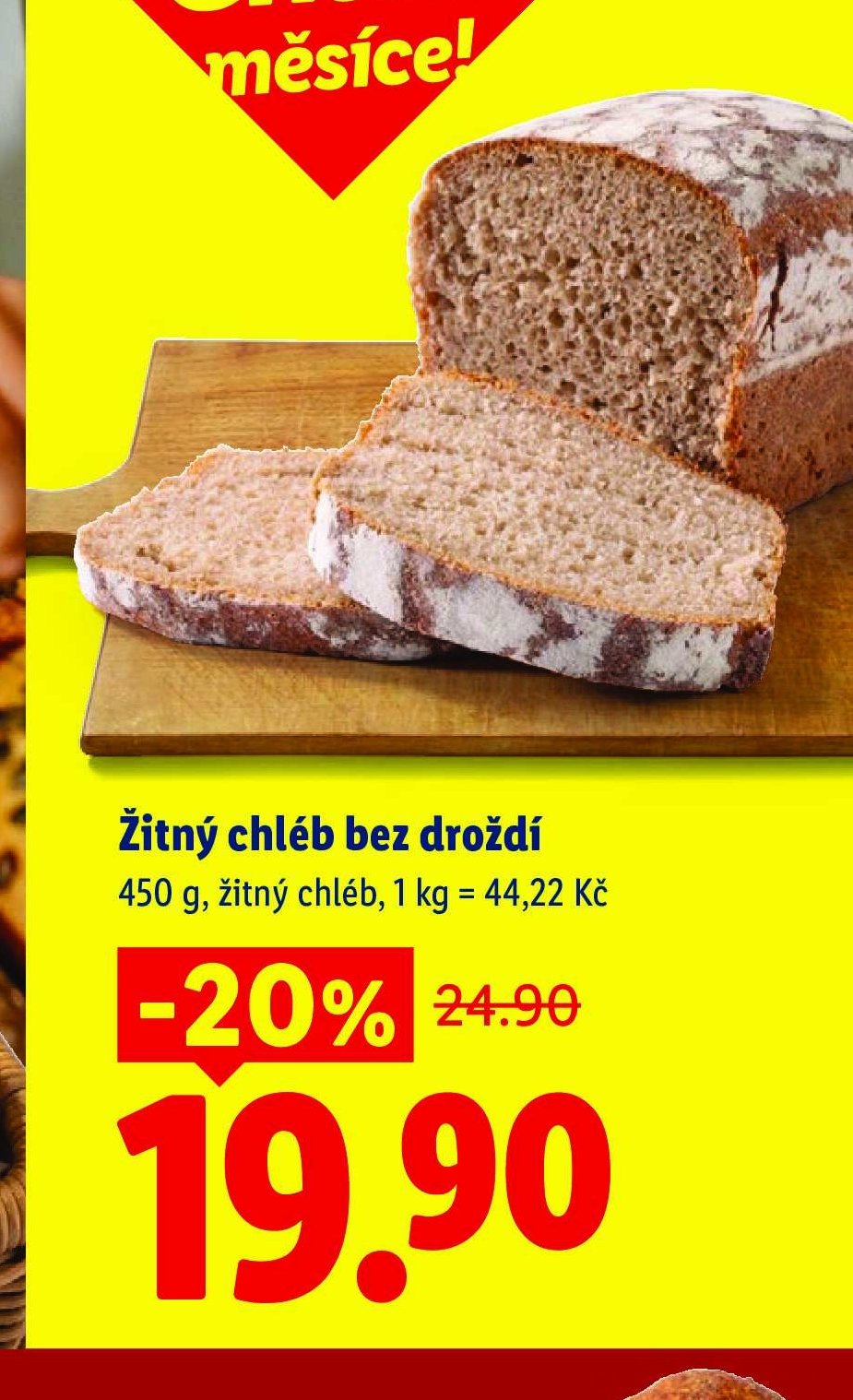 Žitný chléb bez droždí