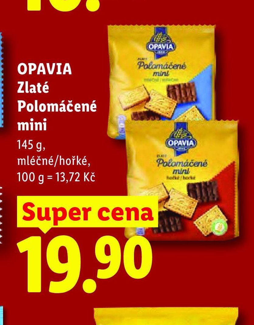 OPAVIA Zlaté Polomáčené mini