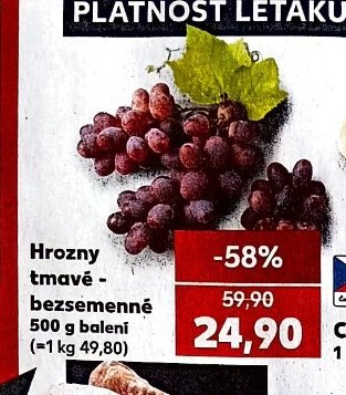 Hrozny tmavé bezsemenné