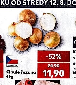 Cibule řezaná