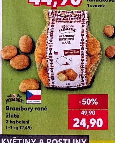 Brambory rané žluté