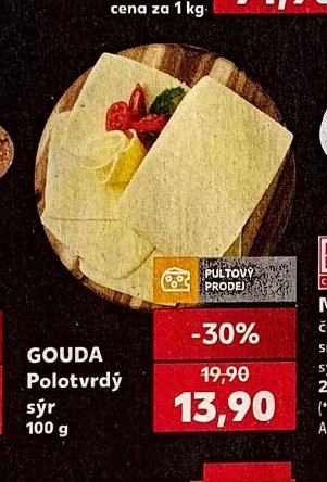 GOUDA Polotvrdý sýr