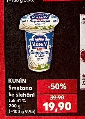 KUNÍN Smetana ke šlehání