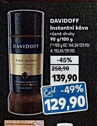 DAVIDOFF Instantní káva