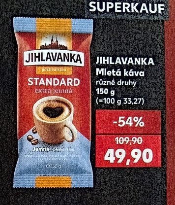 JIHLAVANKA Mletá káva
