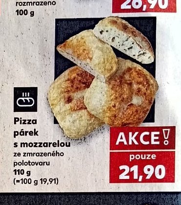 Pizza párek s mozzarelou