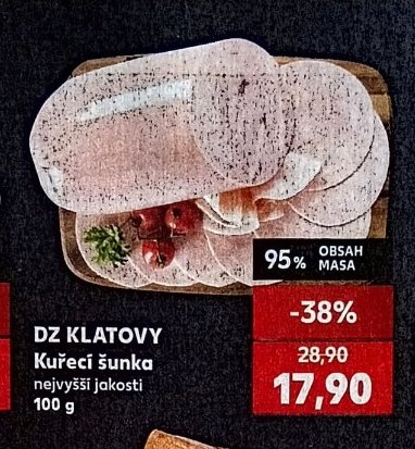 DZ Klatovy Kuřecí šunka nejvyšší jakosti