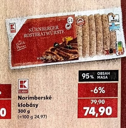 Kaufland Classic Norimberské klobásy