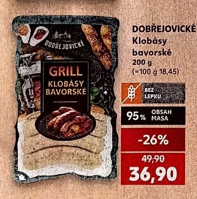DOBŘEJOVICKÉ Klobásy bavorské