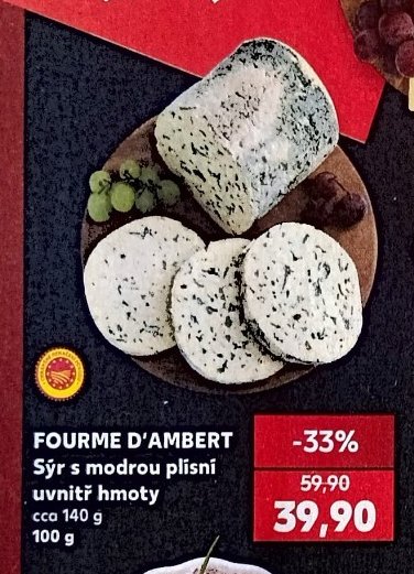 Fourme d'Ambert Sýr s modrou plísní