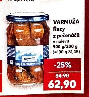 Varmuža Řezy z pečenáčů 500 g