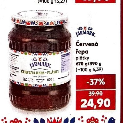 Červená řepa plátky