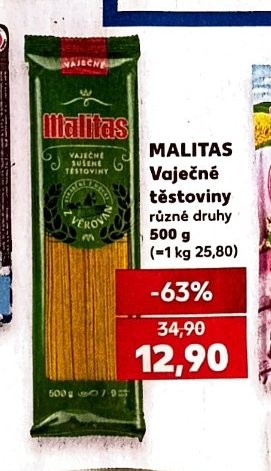 MALITAS Vaječné těstoviny