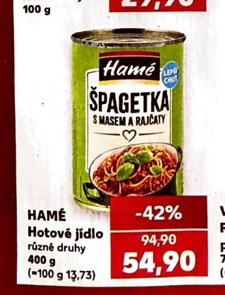 HAMÉ Hotové jídlo