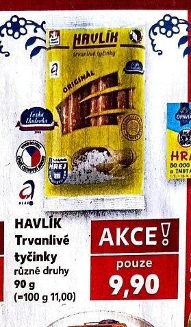 HAVLÍK Trvanlivé tyčinky různé druhy 90 g