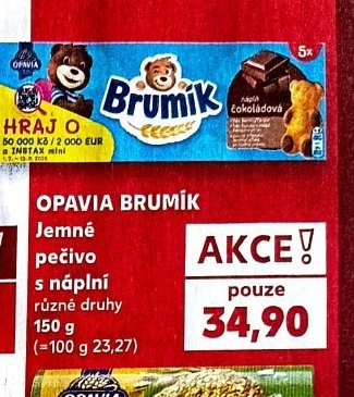 OPAVIA BRUMÍK Jemné pečivo s náplní různé druhy 150 g