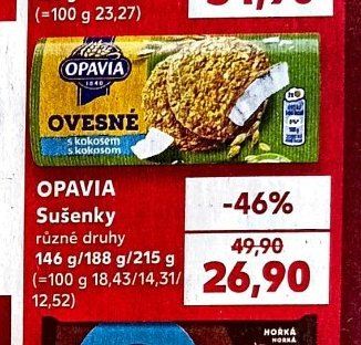 OPAVIA Sušenky různé druhy 146 g / 188 g / 215 g