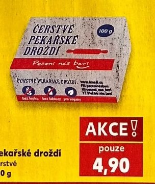 ČERSTVÉ PEKAŘSKÉ DROŽDÍ