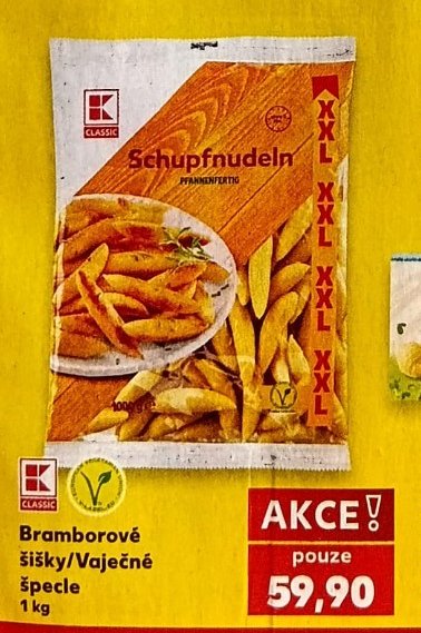 Bramborové šišky/Vaječné špecle 1 kg