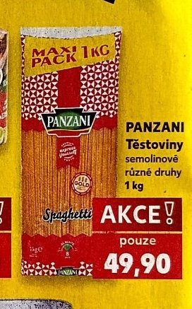 PANZANI Těstoviny semolinové různé druhy 1 kg