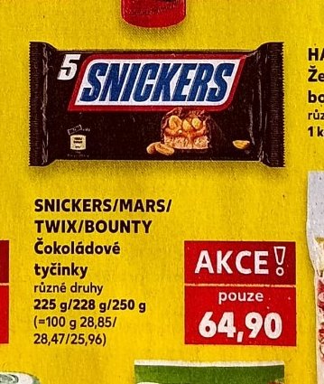 Snickers/Mars/Twix/Bounty